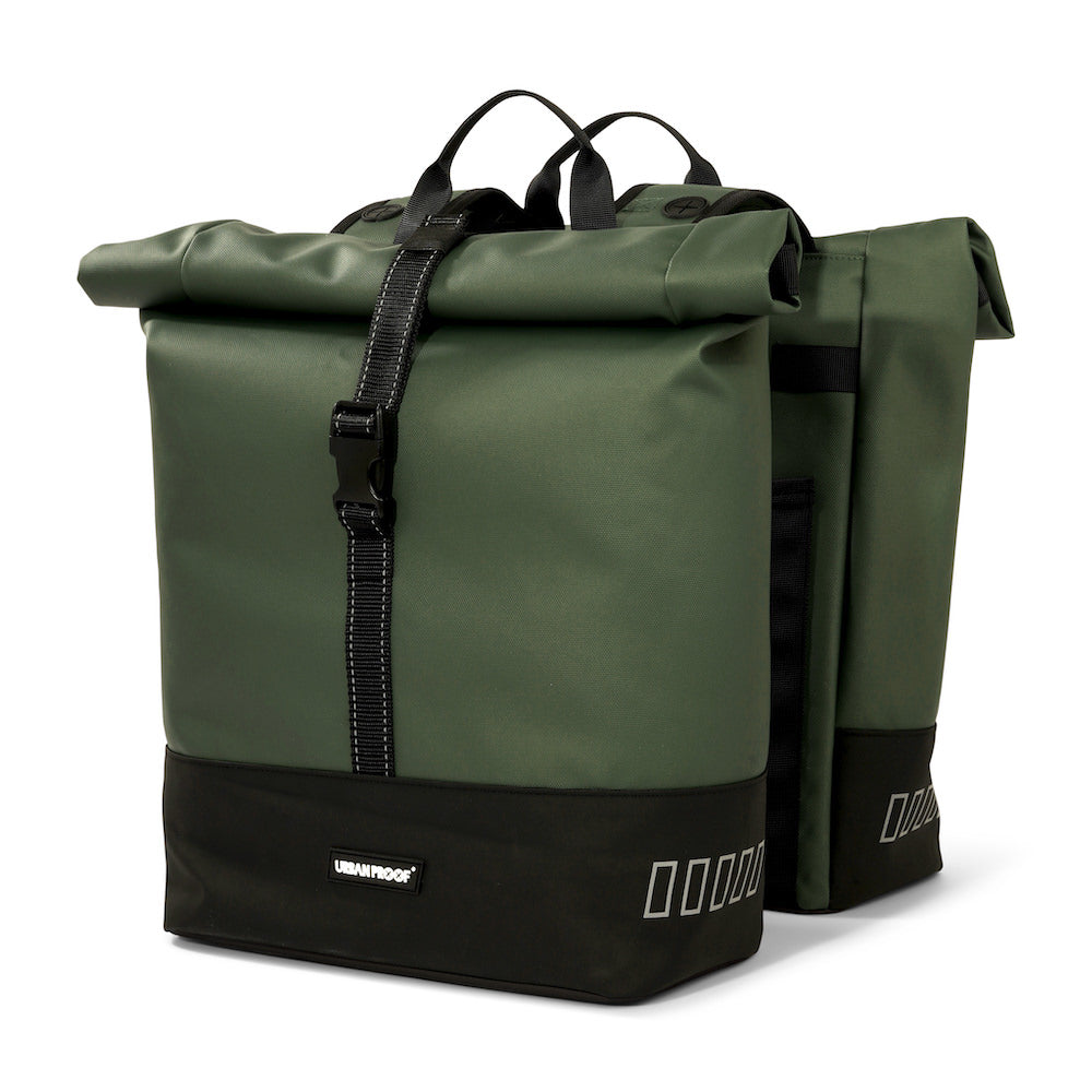 Double RollTop Bike Bag Urban Proof Vert