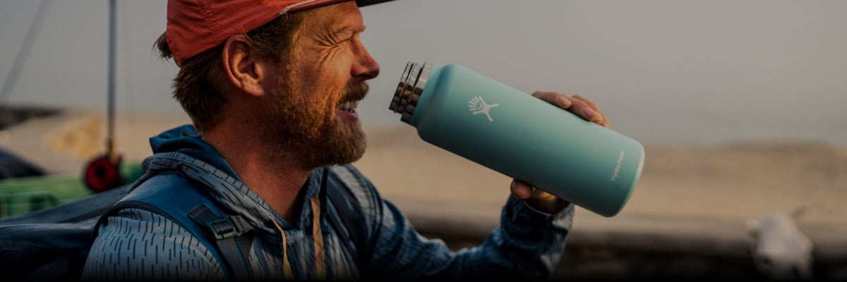 Gourde isotherme Hydro Flask Wide Mouth bue en plein air