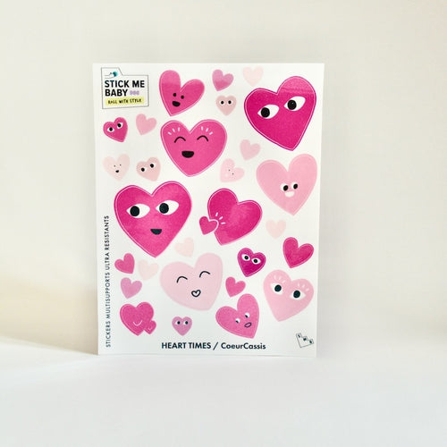 Sticker Stick Me Baby – Heart Times Heart Grenadine Glitter