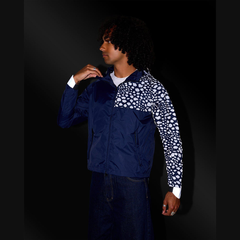 Anorak de pluie court Urban Circus Solace Bleu motif guépard photo 5