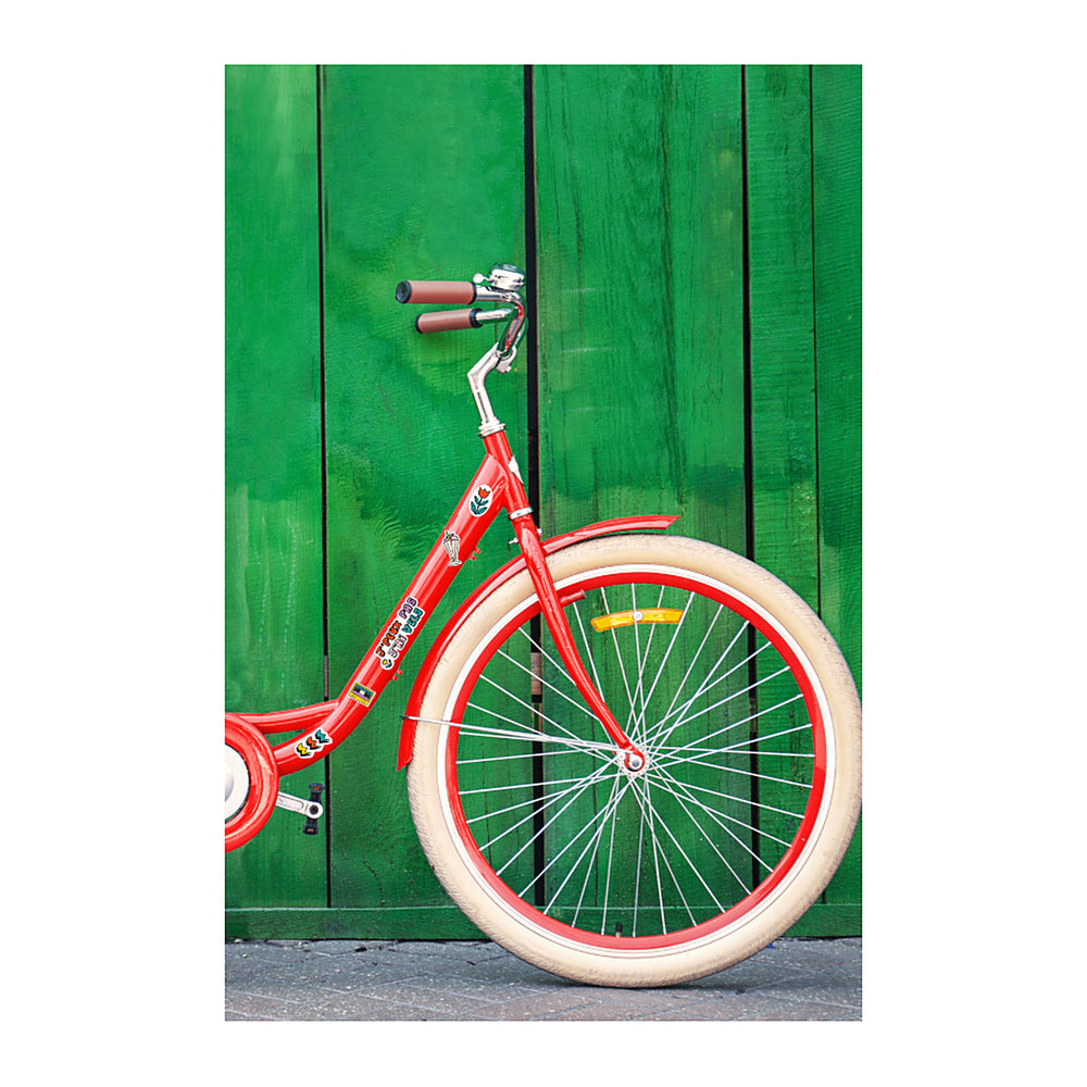 Autocollants réfléchissants vélo Suzon & Suzette - Titouan – POP par Valentine Liegaux – les autocollants posés sur un vélo