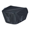 Housse de pluie pour panier vélo Basil – L, paniers Icon et Bold L – la housse de pluie Basil Keep Dry L grise en place sur un panier