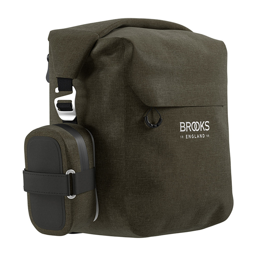 Sacoche de porte-bagage vélo Brooks - Scape Pannier Small 10-13 L - Vert kaki - vue 2