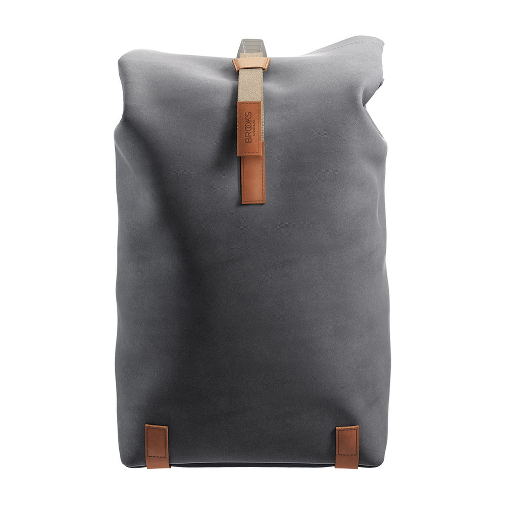 Sac à dos vélo toile et cuir Brooks - Pickwick 26 L - Gris / Miel - vue 2