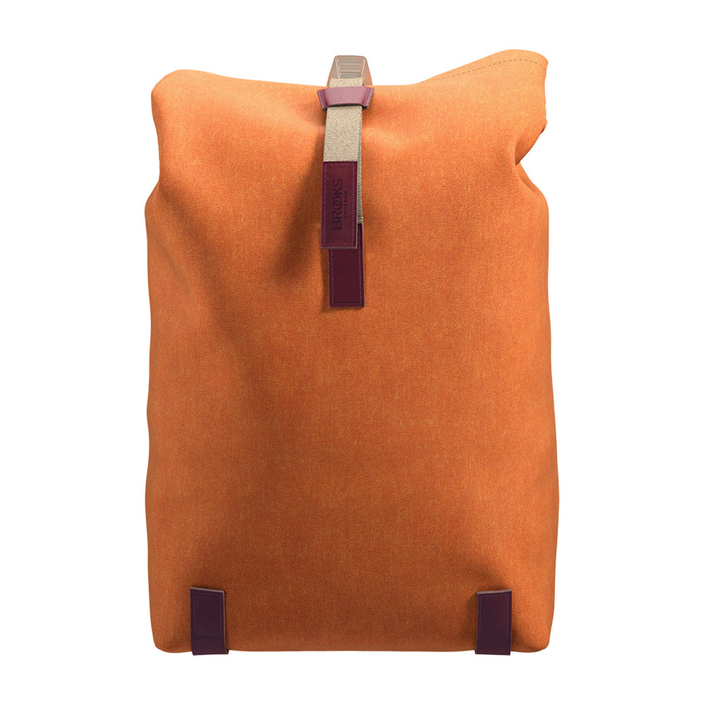 Sac à dos vélo toile et cuir Brooks - Pickwick 12 L - Goose Beak / Bordeaux - vue 2