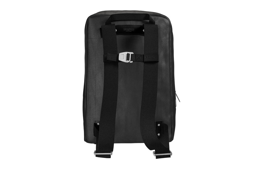 Sac à dos vélo toile et cuir Brooks - Pickzip 20 L - détail 2