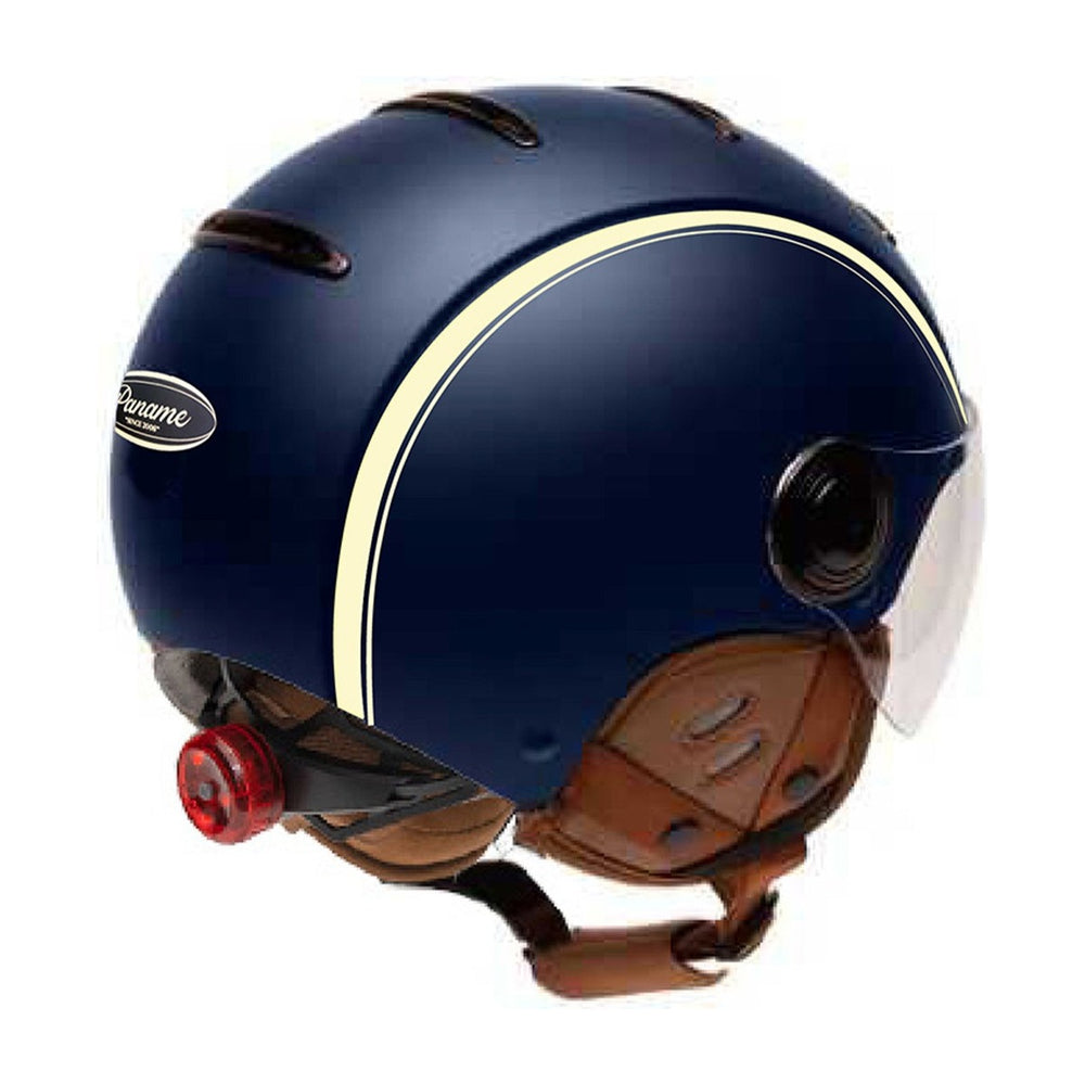 Casque Mârkö Tandem Light Paname, vue de trois quarts arrière et LED