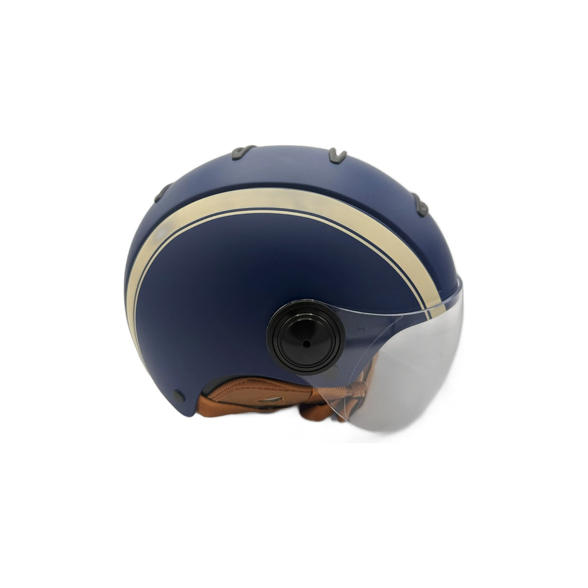 Casque Mârkö Tandem Light Paname, vue de profil bleu mat