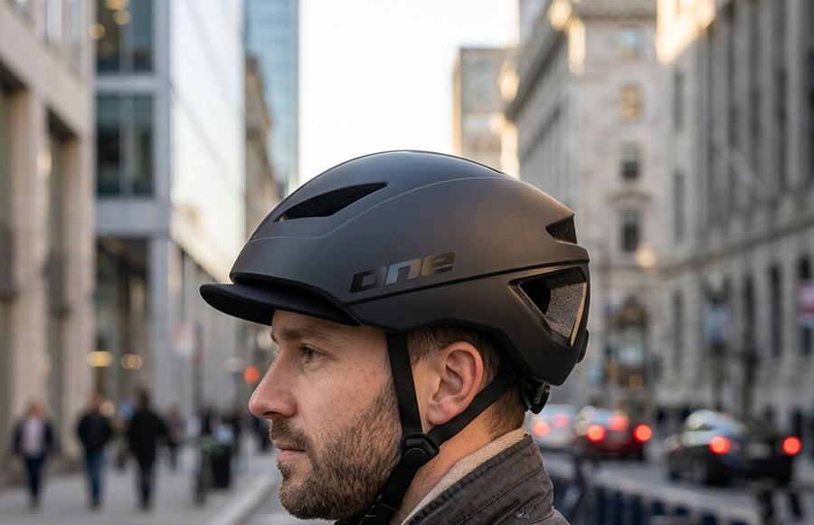 Casque ONE Crossride porté en ville