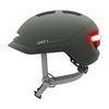 Casque connecté Unit 1 NEON Mips, coloris Pine Green, vue de profil, feu arrière allumé