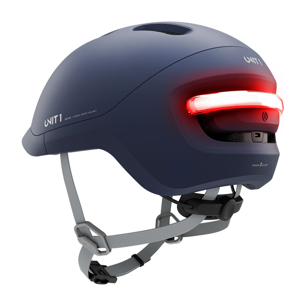 Casque connecté Unit 1 NEON Mips, coloris Steel Blue, vue arrière 3/4