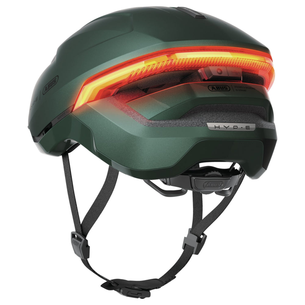 Casque vélo Abus HYP-E coloris Jungle Green - vue 3/4 arrière