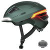Casque vélo Abus HYP-E coloris Jungle Green - vue profil télécommande