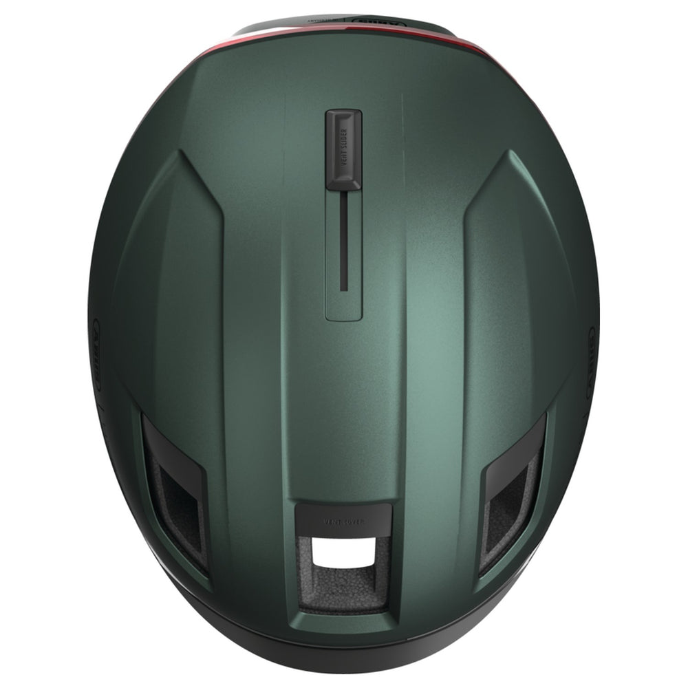 Casque vélo Abus HYP-E coloris Jungle Green - vue dessus