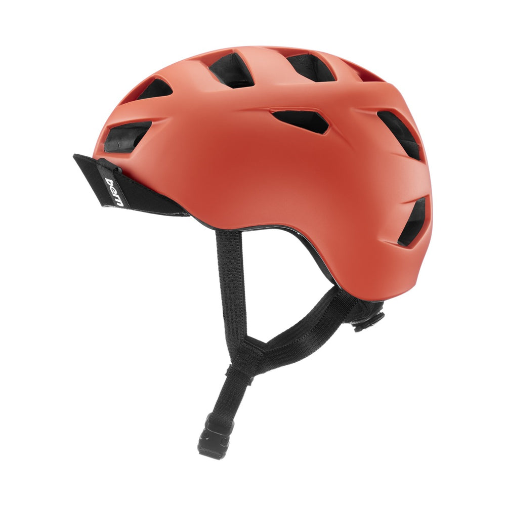 Casque velo Bern Allston Matte Coral corail mat de face