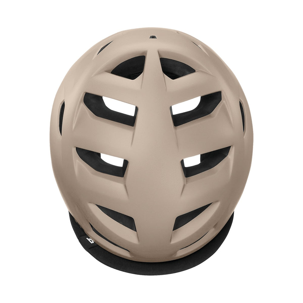 Casque velo Bern Allston Matte Sand beige sable vu de dessus