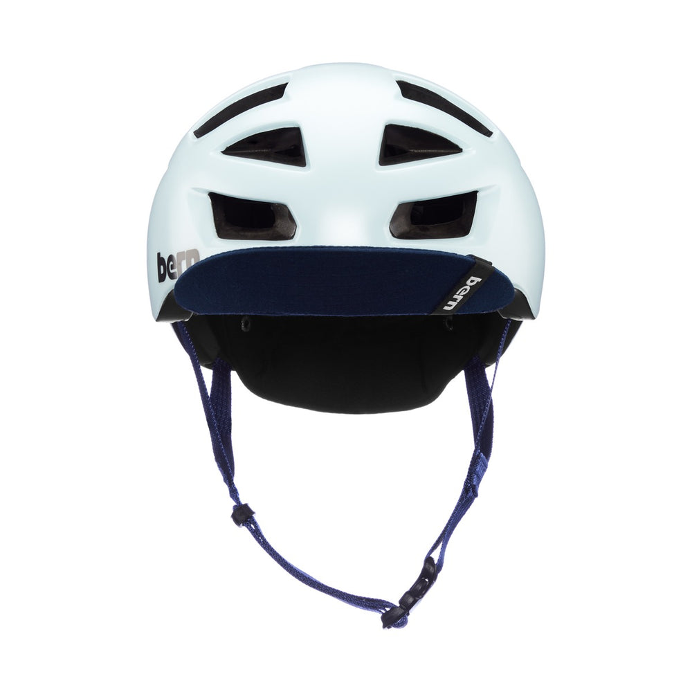 Casque velo Bern Allston Satin Seaglass blanc bleuté vu de dessus