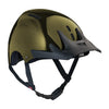 Casque vélo NACA Carbone Candy jaune, vue de trois quarts avec visière