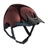 Casque vélo NACA Carbone Candy rouge, vue de trois quarts avec visière