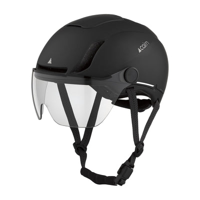 Casque vélo urbain Cairn Graphit Visor Pro Mat Metallic Black
