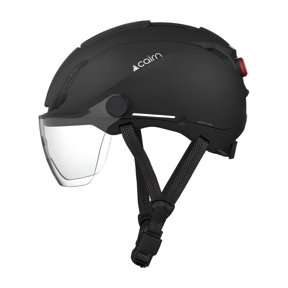 Casque vélo urbain Cairn Graphit Visor Pro Mat Metallic Black vue 2