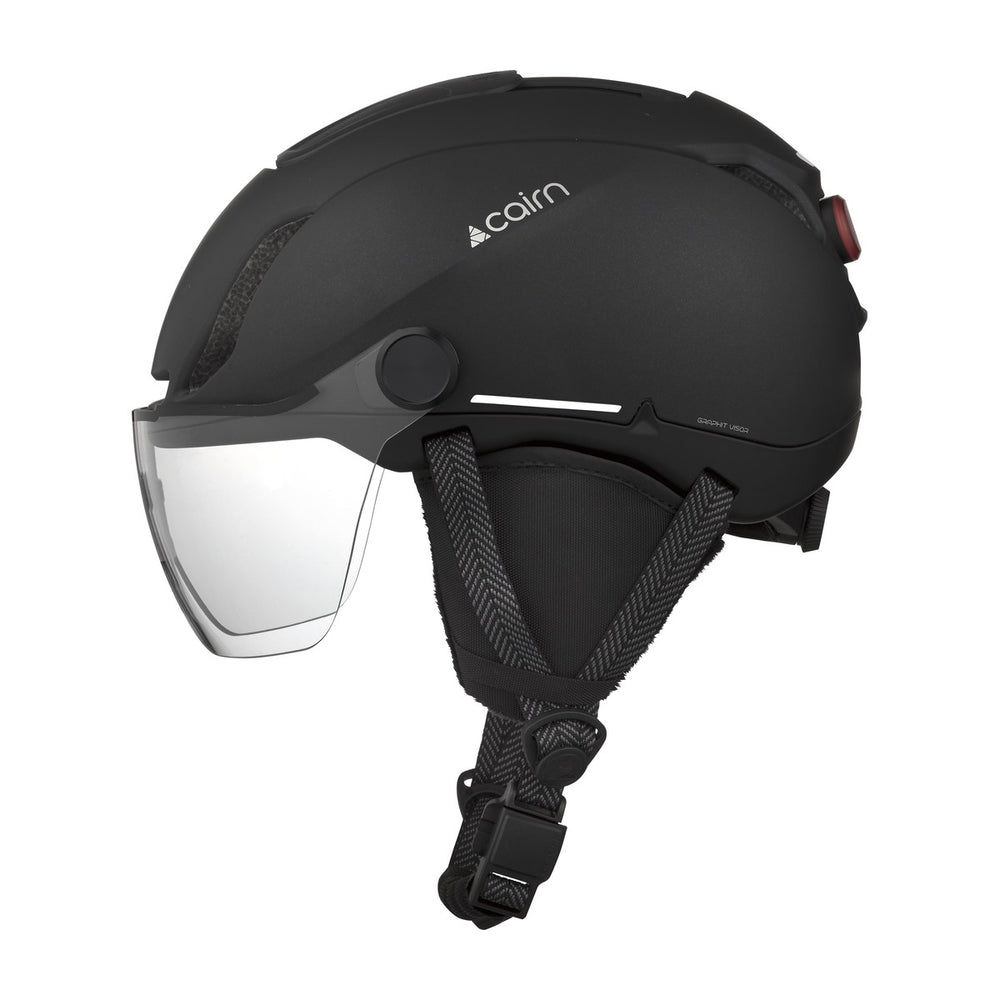 Casque vélo urbain Cairn Graphit Visor Pro Mat Metallic Black vue 6
