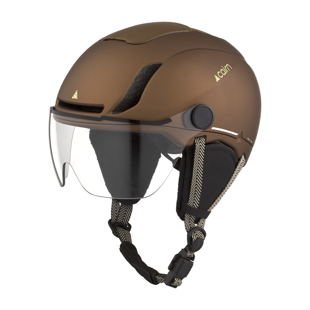 Casque vélo urbain Cairn Graphit Visor Pro Mat Metallic Chocolate vue 5