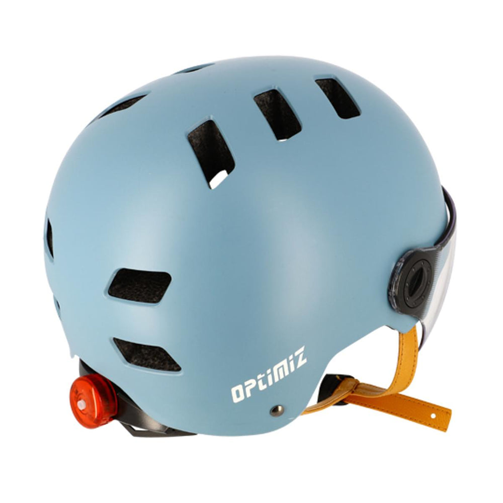 Casque vélo urbain Optimiz O382 à visière - Bleu Mat