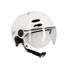Casque vélo urbain Optimiz O394 à clignotants - Blanc Brillant