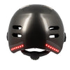 Casque vélo urbain Optimiz O394 à clignotants - Gris Brillant