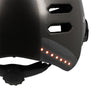 Casque vélo urbain Optimiz O394 à clignotants - Gris Brillant