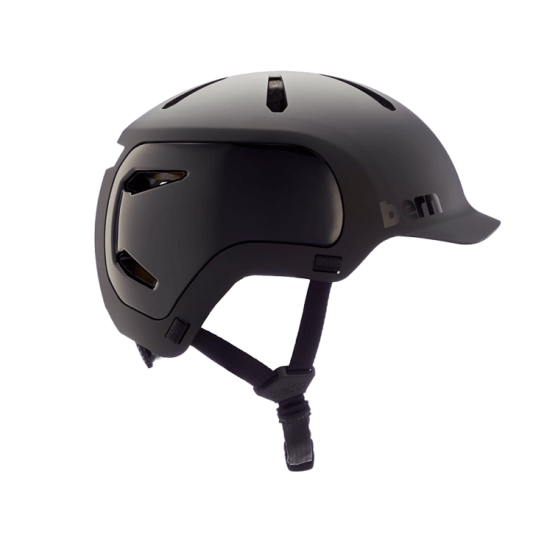 casque de vélo de ville design Bern Watts 2.0 matte noir profile droit