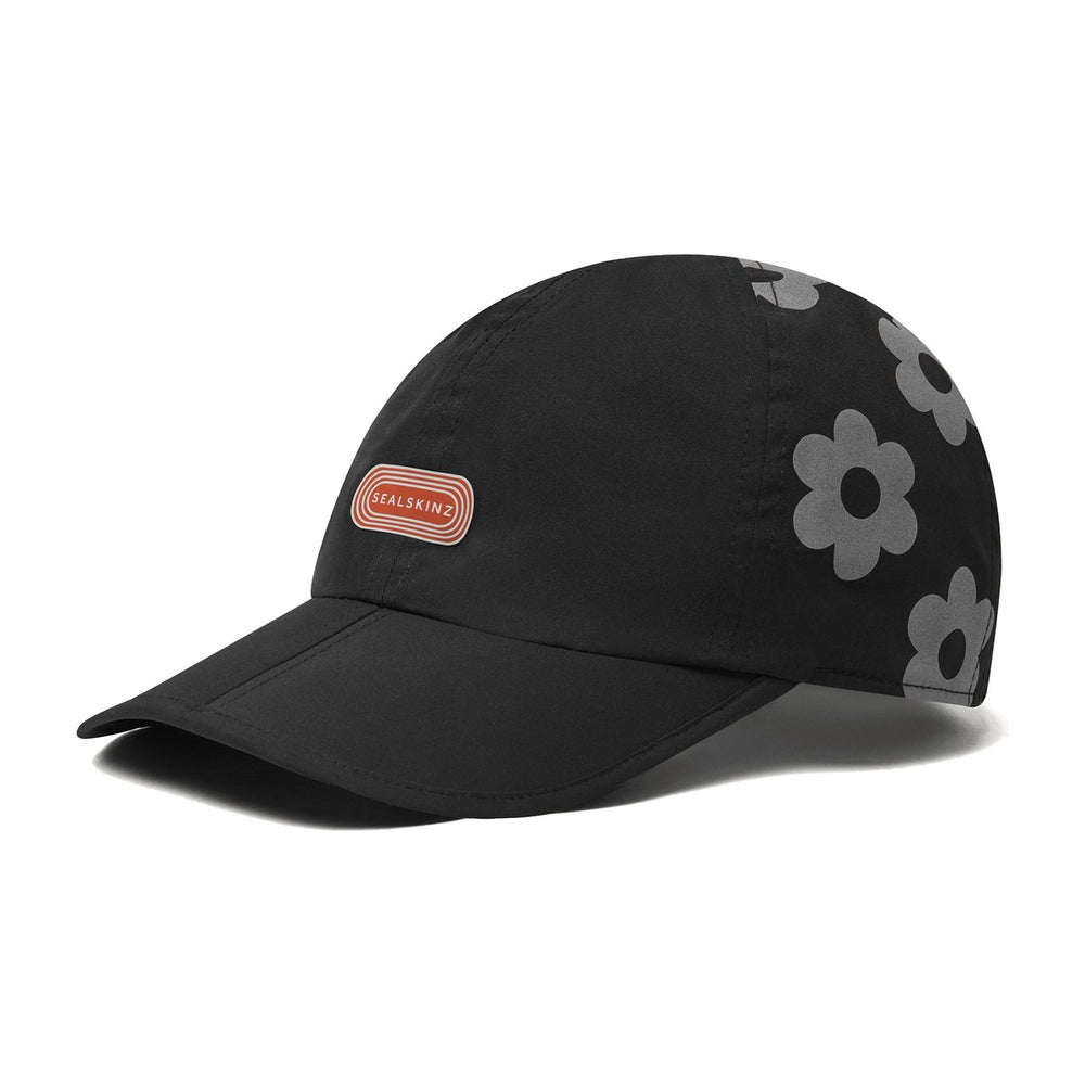 casquette-running-imprimee-sealskinz-wymondham-black-daisy-1