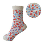 Chaussettes vélo Suzon & Suzette - Colette – Bikeuse · 36-41 – la chaussette et le détail de son motif