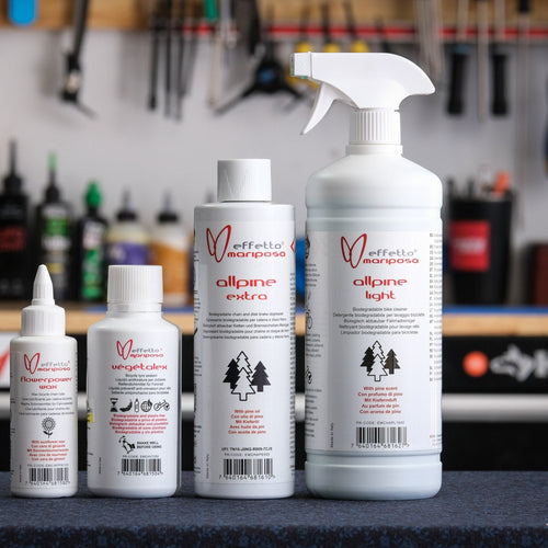 Dégraissant Allpine Extra Effetto Mariposa dans un atelier vélo