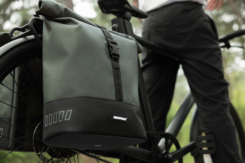 Double RollTop Bike Bag Urban Proof Vert