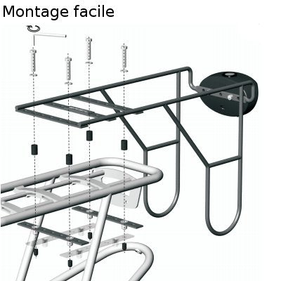 Montage de l'extension de porte-bagages Basil, visserie fournie
