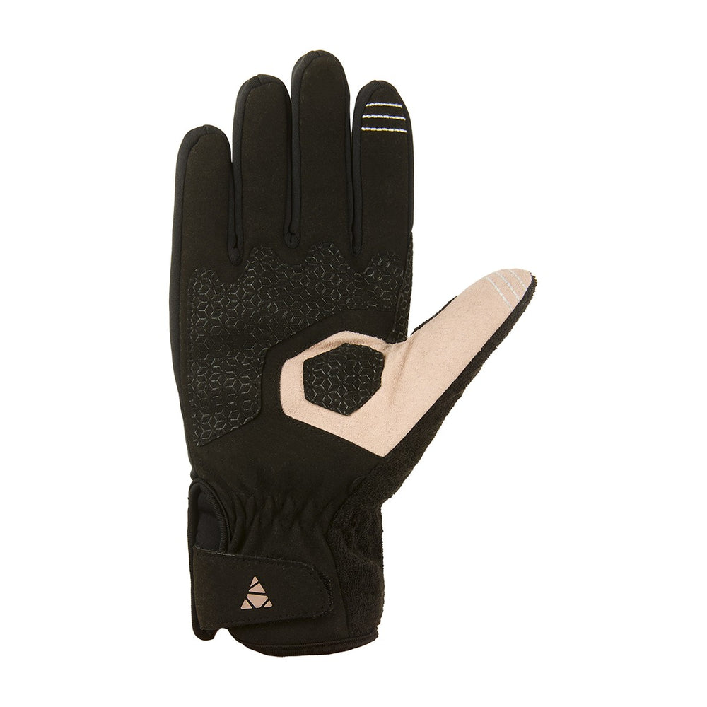 Gants vélo coupe-vent tactiles Cairn Quicker Touch Black Coffee paume