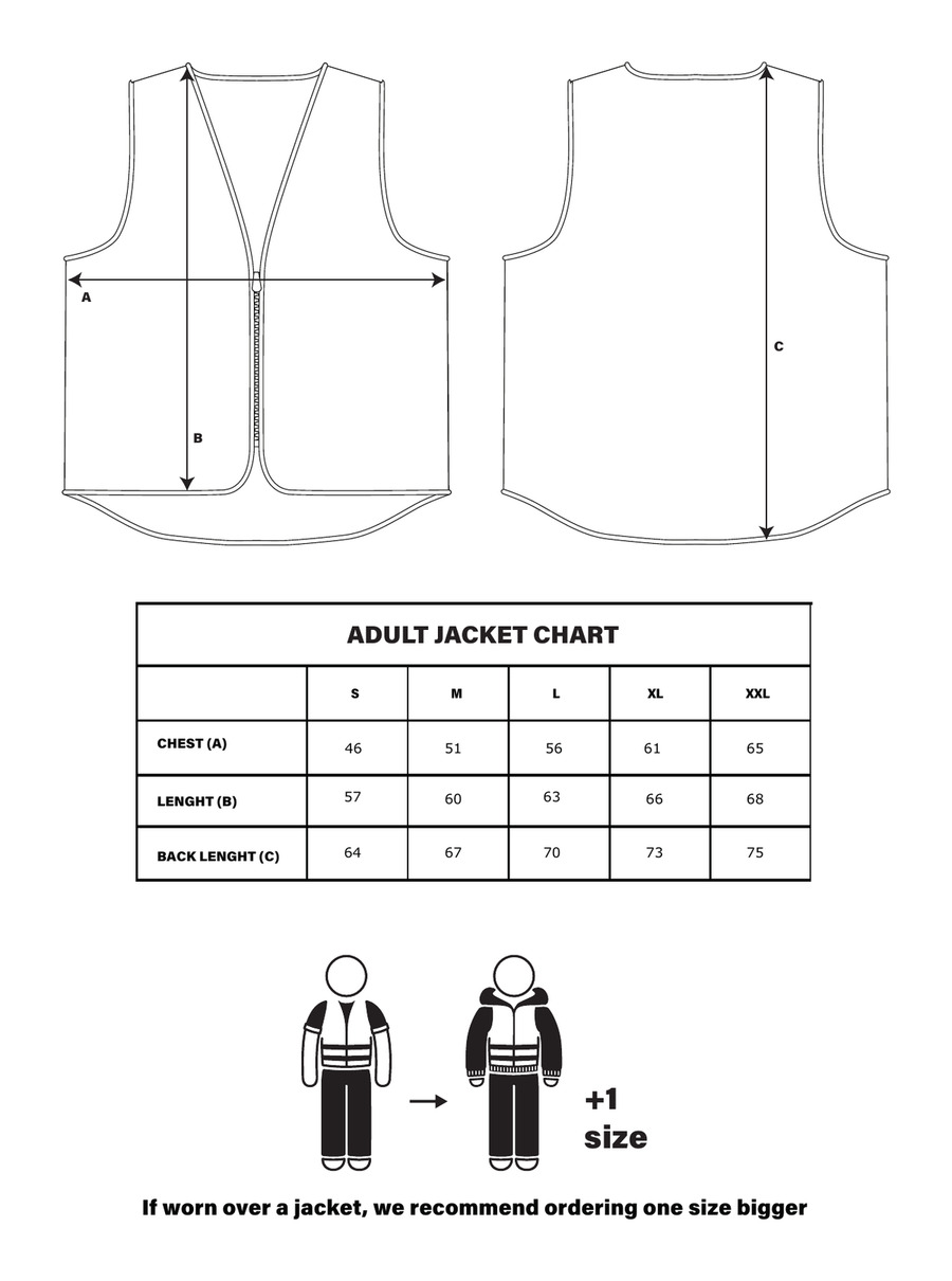 gilet reflechissant reversible wowow copenhagen guide des tailles