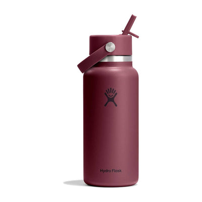 Gourde isotherme Hydro Flask Wide Mouth Flex Straw 946 ml - Burgundy