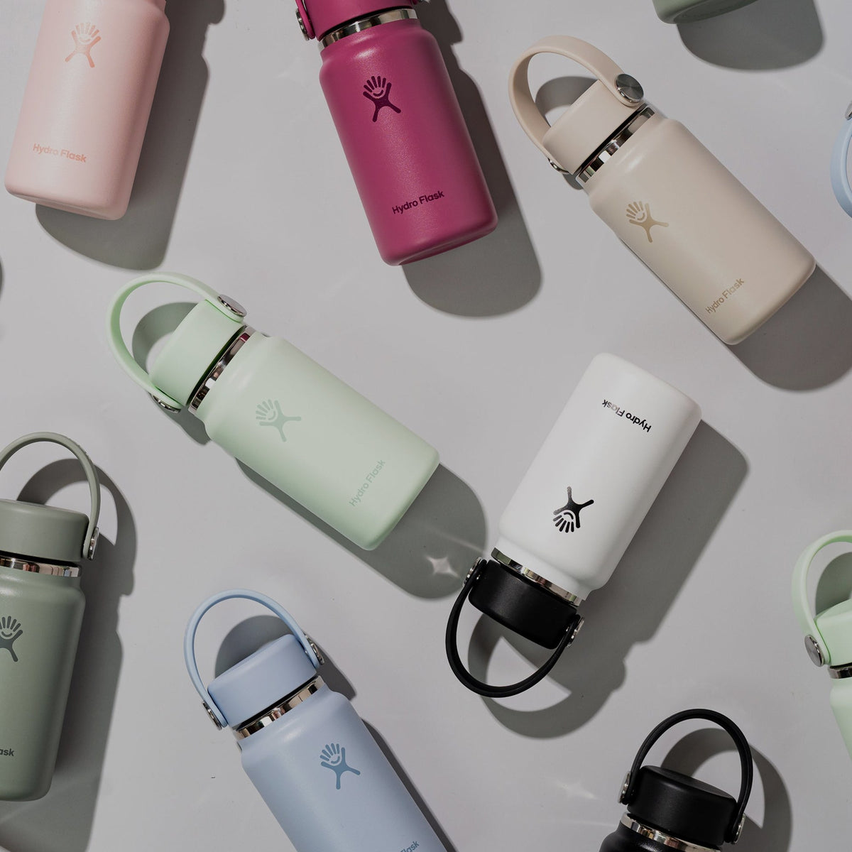 Gamme de gourdes isothermes Hydro Flask Wide Mouth et Flex Cap