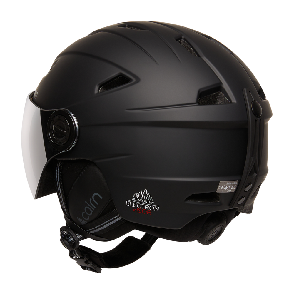 Casque Ski Cairn Electron Visor Mat Black vue 2