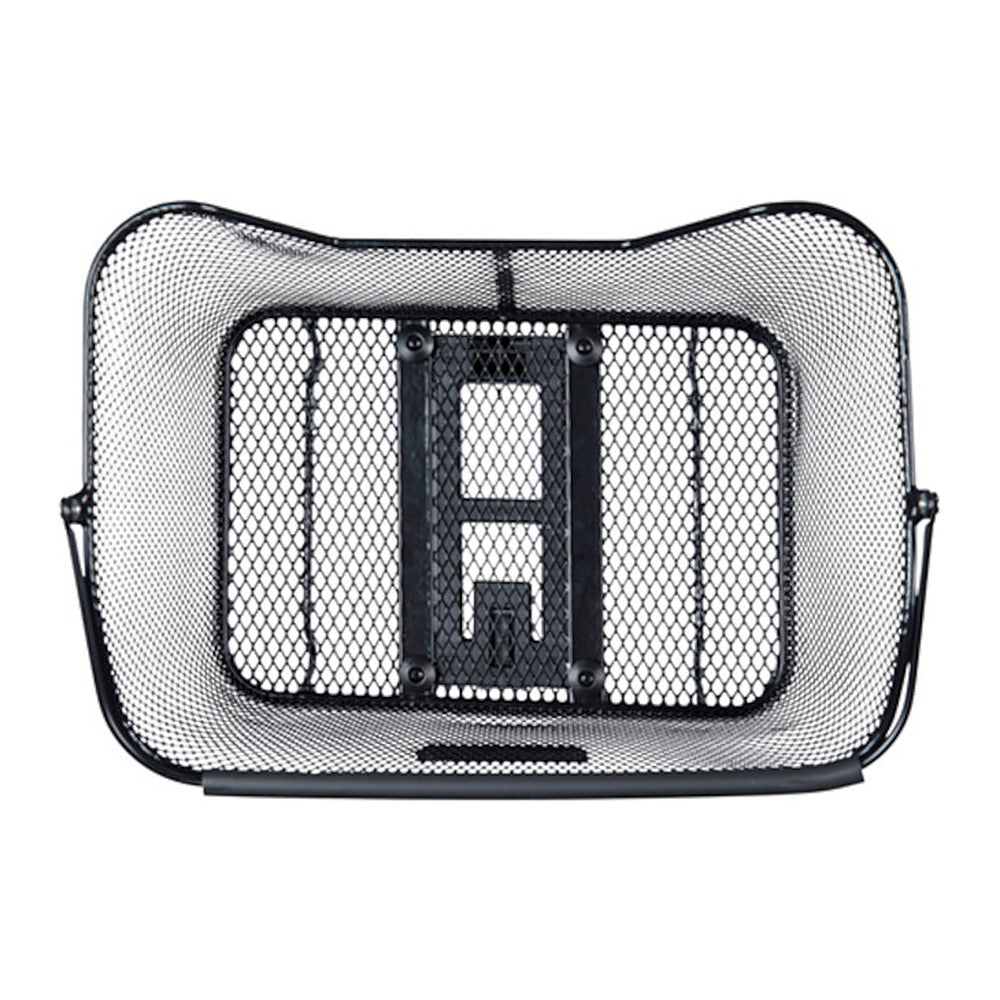 Panier arrière vélo Basil Base M MIK 14 L coloris Noir – plaque MIK 2.0 pre-montee sous le panier