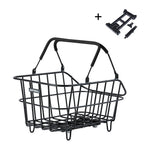 Panier arrière vélo Basil Cento Alu 22 L – Noir mat MIK – le panier Cento Alu noir mat, plaque MIK