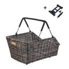 Panier arrière vélo Basil Cento Rattan Look MIK 22 L coloris Nature Brown – avec sa plaque MIK fournie