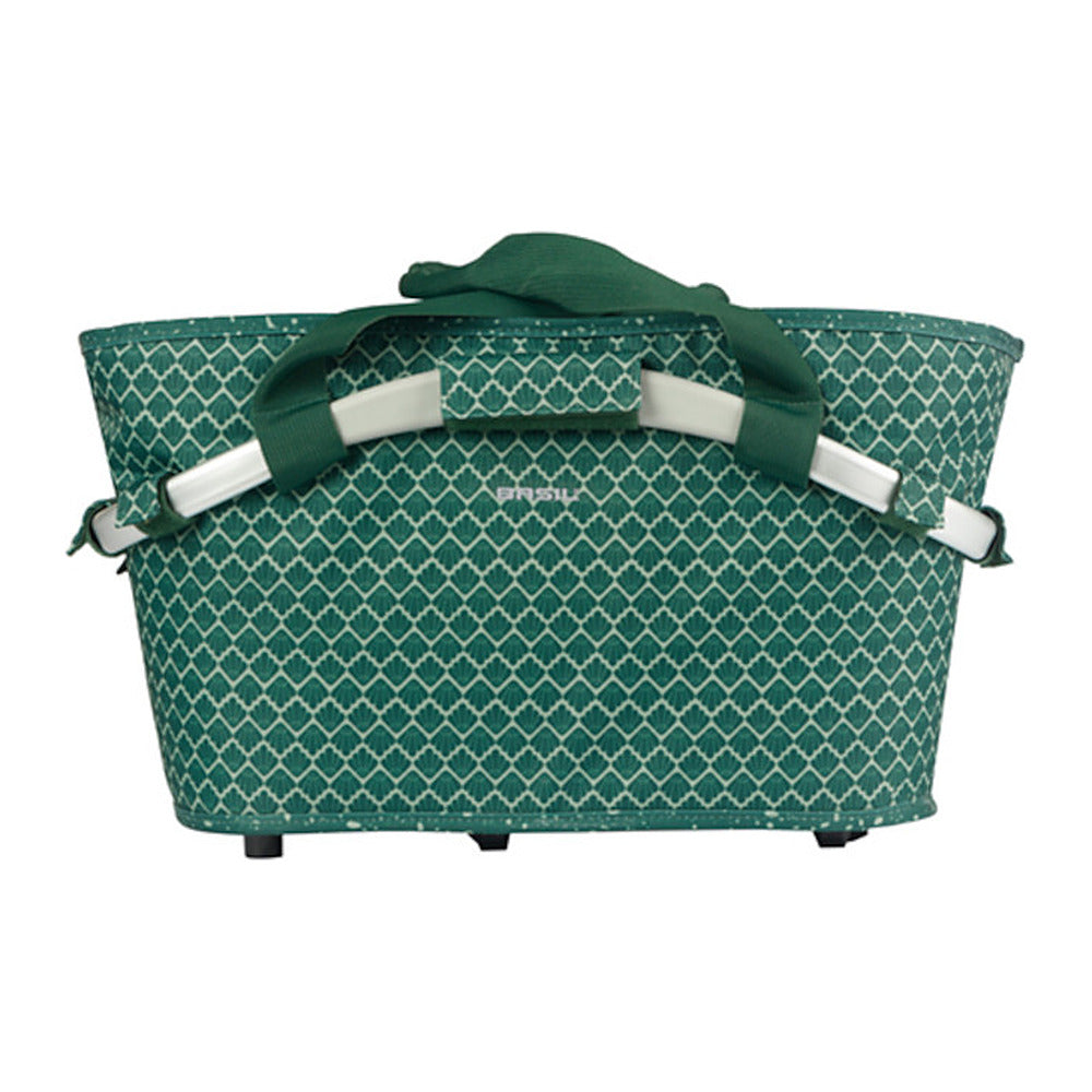 Panier arrière vélo Basil Flair Carry All MIK 22 L coloris Vert – vue de face