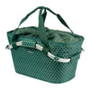 Panier arrière vélo Basil Flair Carry All MIK 22 L coloris Vert – vue trois quarts anses relevees