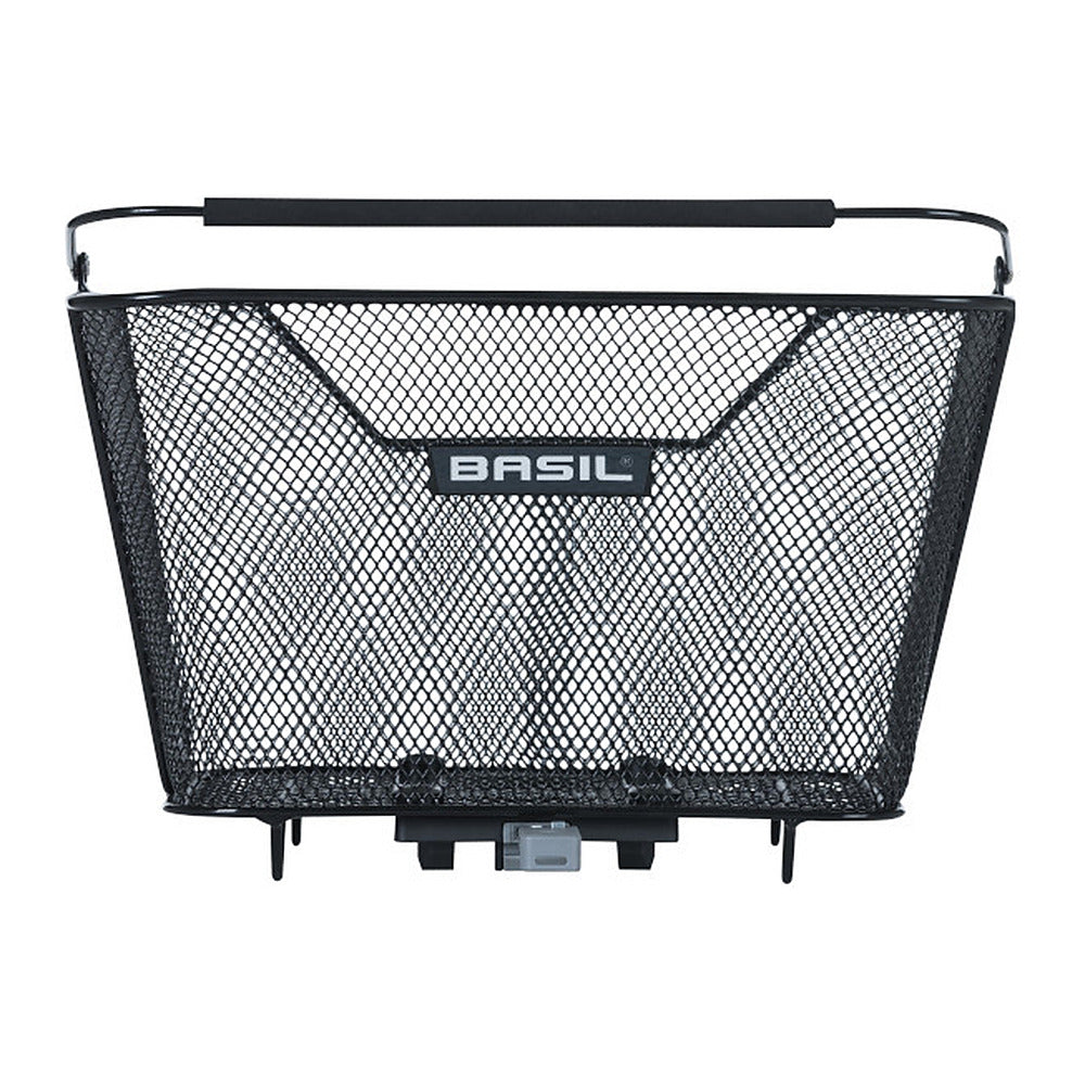 Panier arrière vélo Basil Lesto MIK 20 L coloris Noir – vue de face