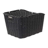 Panier arrière vélo Basil Weave WP – Noir – le panier arriere Weave WP noir en plastique tresse