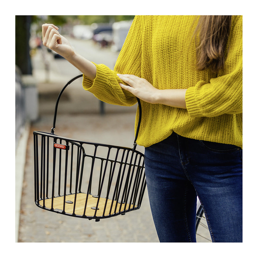 Panier arrière vélo KlickFix Aluminio GT 21 L – Fixation KorbKlip 2 – le panier se porte a la main